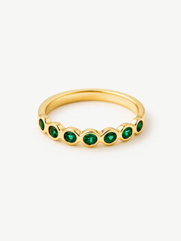 Emerald Green Birthstone Ring Art Deco Jewellery, 4 of 6