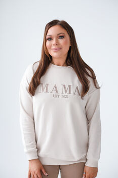 Mama Est Embroidered Personalised Sweatshirt, 5 of 12