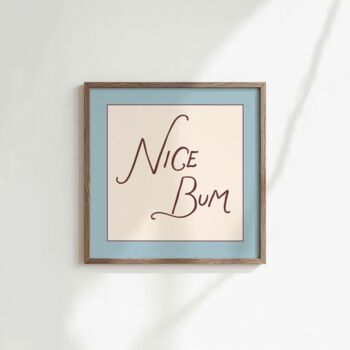 Nice Bum Funny Bathroom Print, 2 of 6