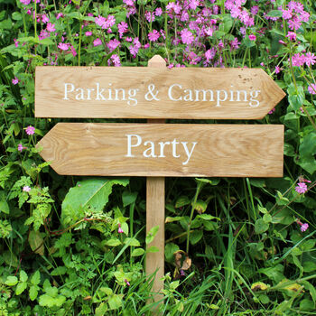 Country Lane Wooden Wedding Event Signs, 8 of 9