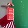 Personalised Santa Stop Here! Brick Door Hanger, thumbnail 1 of 2