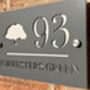 Personalised Silhouette Tree Design House Number Sign Acrylic, thumbnail 3 of 11