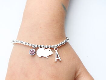 Guinea Pig Personalised Charm Bracelet, 10 of 10
