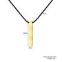 Personalised Rectangle 3D Bar Rope Necklace, thumbnail 3 of 10
