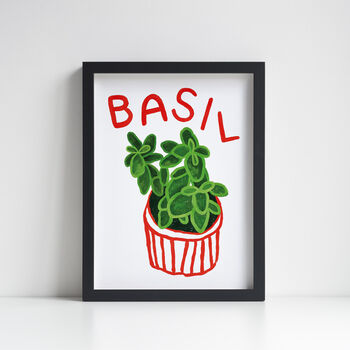 Basil Herb Print From An Original Painting, 10 of 11