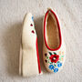 Cream Folk Wool Ballerina Slippers With Wool Lining, thumbnail 4 of 8