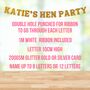 Gold Glitter Hen Party Bunting, thumbnail 5 of 5