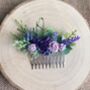 Purple Lilac Flower Hair Comb, thumbnail 1 of 6