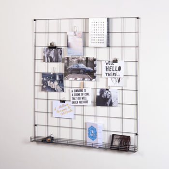 Steel Mesh Wire Noticeboard With Shelf, 3 of 4