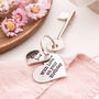 21st Birthday Gift Personalised 2pc Heart Key Ring, thumbnail 7 of 12