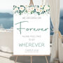Wedding Choose A Seat Sign White And Dark Green Floral, thumbnail 1 of 6
