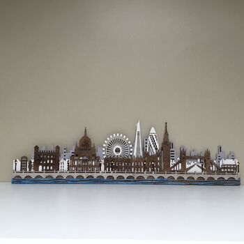 Large London Skyline – 3D Layered Wooden Wall Art With LED Backlighting, 2 of 9
