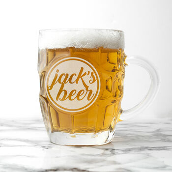 Personalised Statement Dimpled Beer Glass, 3 of 6