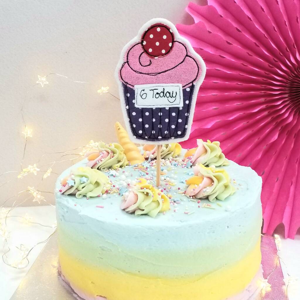Personalised Cupcake Cake Topper By Honeypips