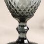 Set Of Four Smoked Grey Embossed Wine Goblets, thumbnail 6 of 9