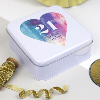 Personalised 21st Birthday Gift Tin Box, 3 of 4