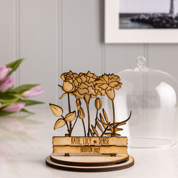 Personalised Birth Flower Glass Dome Decoration, 7 of 8