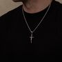 Silver Crucifix Cross Pendant Necklace, thumbnail 8 of 10