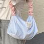 Corduroy Ruched Pastel Summer Beach Handbag, thumbnail 2 of 8