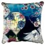 Kakuru Lanterns Japanese Lanterns With Crane Birds And Blossom Velvet Square Cushion, thumbnail 8 of 10