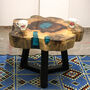 Aqua Resin And Tamarind Wood Coffee Table, thumbnail 1 of 6