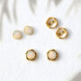 Maya Opal Stud Earrings Sterling Silver Or Gold Plated, thumbnail 1 of 12