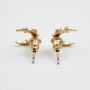 Gold Nightshade Moon Stud Earrings, thumbnail 4 of 7