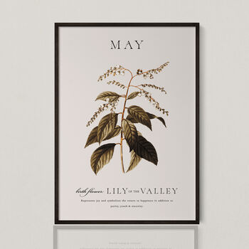 Birth Flower Wall Print 'Lily Of The Valley' For May, 2 of 9