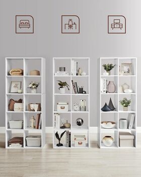 Bookcase Divider Shelf Storage Unit Scandinavian Style, 3 of 6