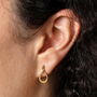 Stainless Steel Teardrop Drop Earrings In Gold, thumbnail 3 of 3