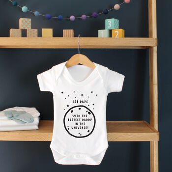 ‘Days With The Best Daddy’ Personalised Babygrow Or Top, 2 of 4