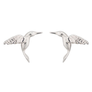 Sterling Silver Hummingbird Stud Earrings, 2 of 7