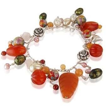 Carnelian And Sterling Silver Charm Bracelet, 3 of 9