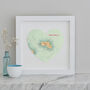 Menorca Map Heart Print, thumbnail 1 of 4
