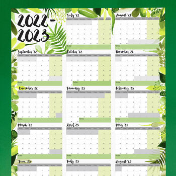 Giant 2022 To 2023 Academic Botanical Wall Planner, 8 of 8