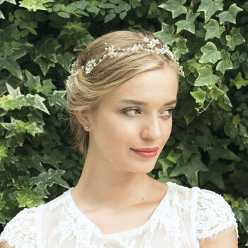 Silver, Gold Or Rose Gold Plated Boho Bride Hair Vine, 10 of 12