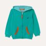 Organic Cotton Kids Turquoise Hoodie With Pockets, thumbnail 1 of 5