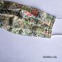 William Morris Pleated Cotton Face Covering, thumbnail 2 of 12