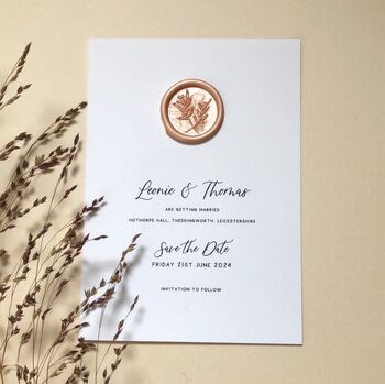 Artisan Wax Seal Save The Date, 4 of 12