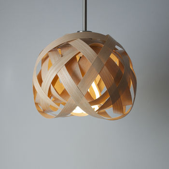 Mini Bell Knot Wooden Lampshade, 3 of 7