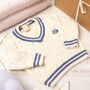 Baby Girl Cricket Jumper And Blanket Gift Set, thumbnail 2 of 12