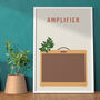 Guitar Amplifier Print | Tweed Amp Poster, thumbnail 5 of 8