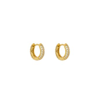 Micro Diamond Huggie Silver Hoop Earring For Men, 4 of 7