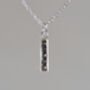 Black Diamond Channel Set Necklace, thumbnail 3 of 4