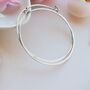 Circle Hoop Earrings In Sterling Silver, thumbnail 5 of 5