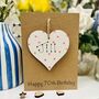Personalised 70th Birthday Wooden Keepsake Card, thumbnail 2 of 5