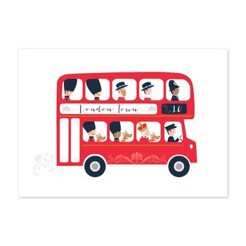 All Aboard London Bus A4 Art Print, 2 of 4
