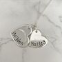 Personalised Double Heart Fingerprint Pendant, thumbnail 2 of 2