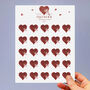 Red Butterfly Heart Envelope Stickers Or For Anywhere, thumbnail 1 of 3