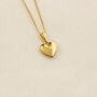 Solid Heart Necklace18ct Gold Plated Or Sterling Silver, thumbnail 2 of 5